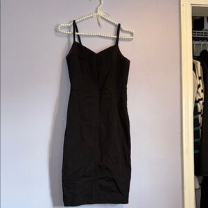 Banana Republic Black Midi Sheath Dress Sweetheart Neckline